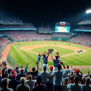 Western Kentucky University baseball team celebrating their championship win