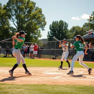 WKU Softball team celebrating their victory