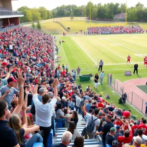 Crowd cheering at WKU sports event