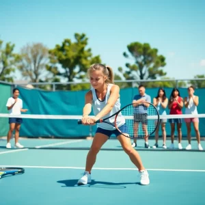 WKU Women’s Tennis team signing a new player on the court