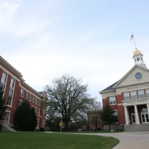 Regents Hall and Normal Hall at WKU under construction