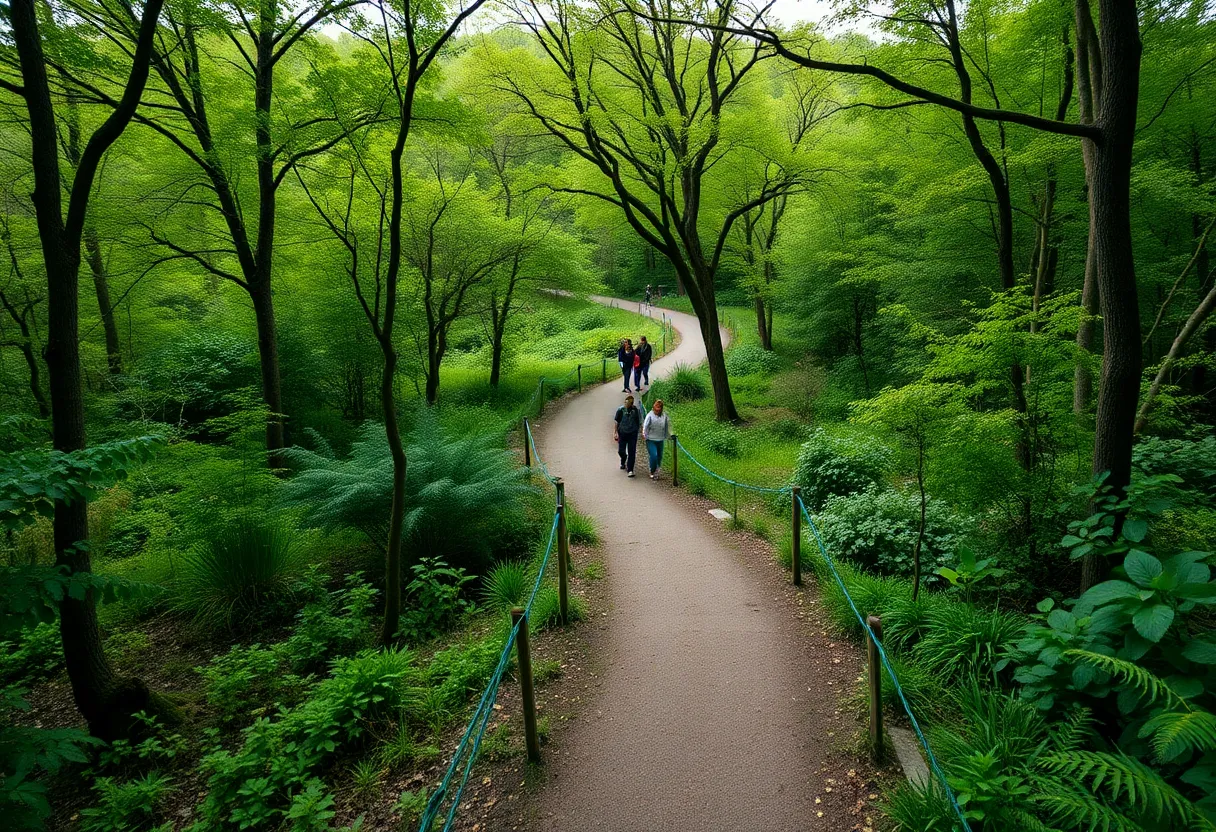 Nature trail connecting Bowling Green to Mammoth Cave