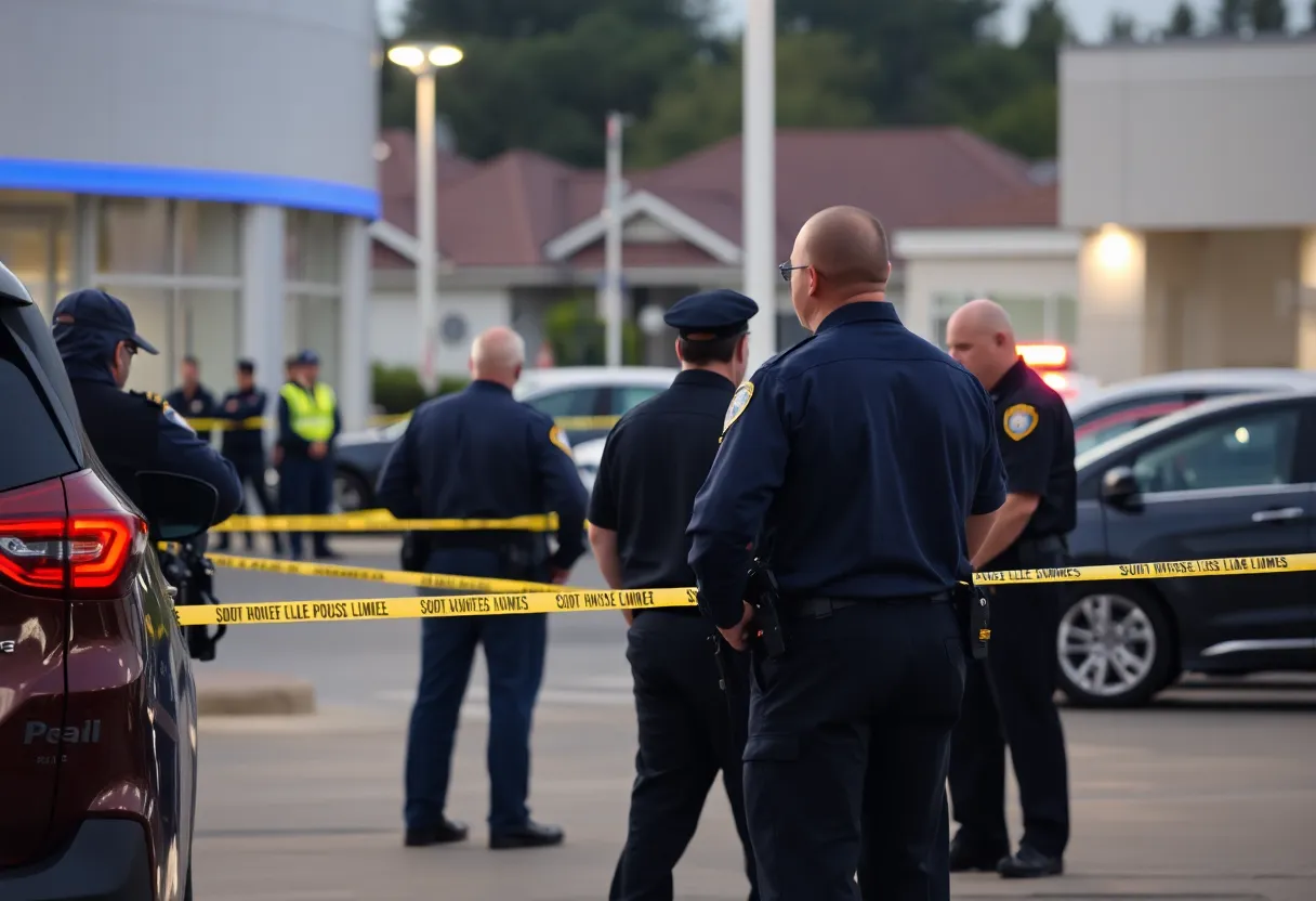 Police investigating a shooting at a car dealership in Bowling Green
