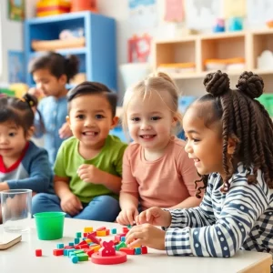 Children participating in a playful learning session in a pre-school setting