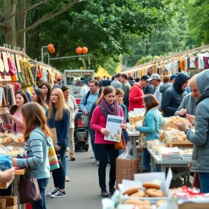 Young entrepreneurs selling homemade crafts and baked goods at the Children's Entrepreneur Market in Bowling Green.