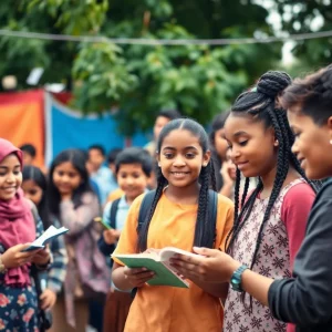 Diverse students participating in educational activities.