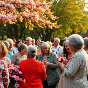 Community members gathering to honor Marketta Crenshaw Ring