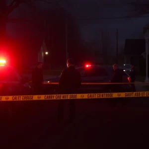Police at a crime scene in Minnesota