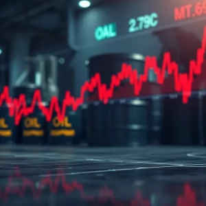 Image depicting the drop in crude oil market prices