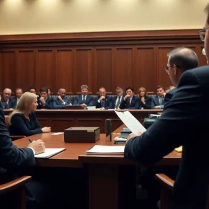 Courtroom during the Crystal Rogers murder trial