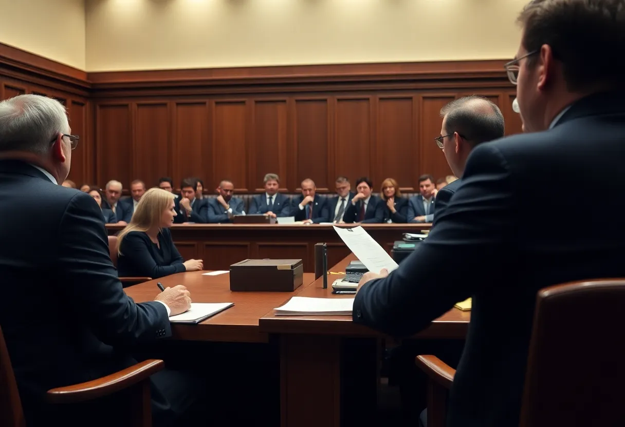 Courtroom during the Crystal Rogers murder trial