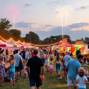 Families enjoying the Hayward Minton Thunderfest in Bowling Green