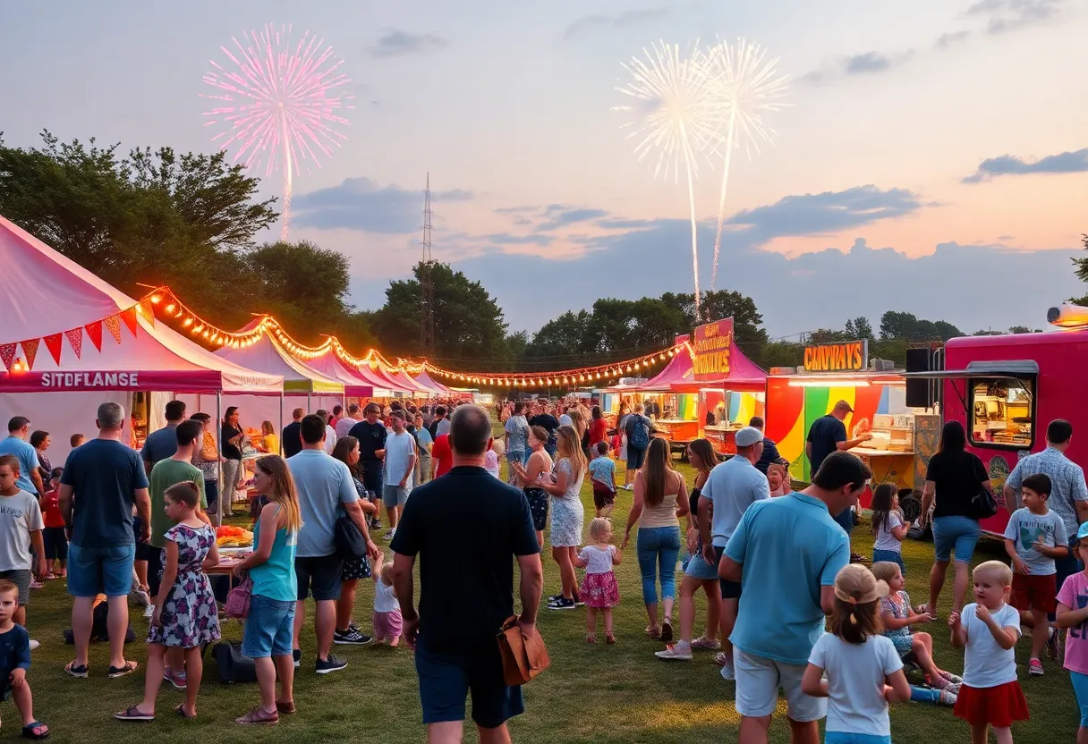 Families enjoying the Hayward Minton Thunderfest in Bowling Green
