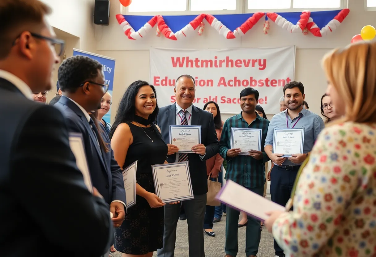 Community members celebrating at the KYRLCA scholarship presentation event.