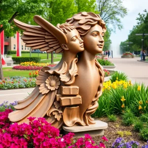 A new sculpture at Simpson Garden Park dedicated to Mary Wolfe