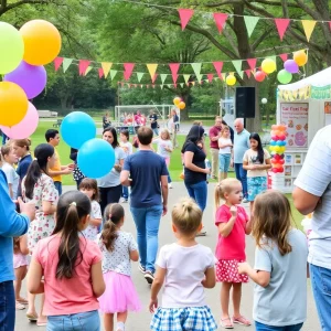 Families enjoying activities at Stand for Children Day in Bowling Green