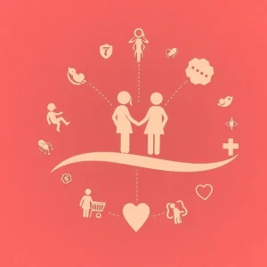 Abstract art representing trust in fertility services