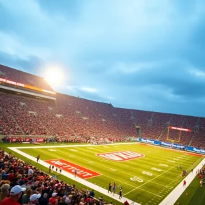 WKU Football stadium with cheering fans during a game