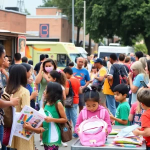 Families enjoying back-to-school activities in Bowling Green