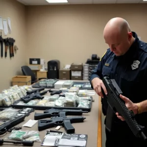 Seized drugs and firearms from Bowling Green drug bust