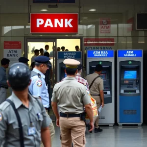 Police investigation at a crime scene