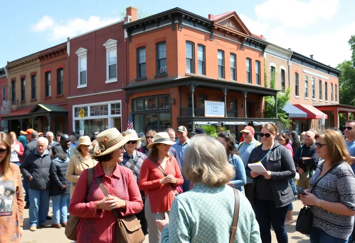 Participants enjoying the Bowling Green Spring Tour in Shake Rag District