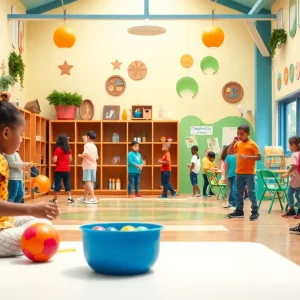 Children participating in activities at the Boys and Girls Club clubhouse in Bowling Green.