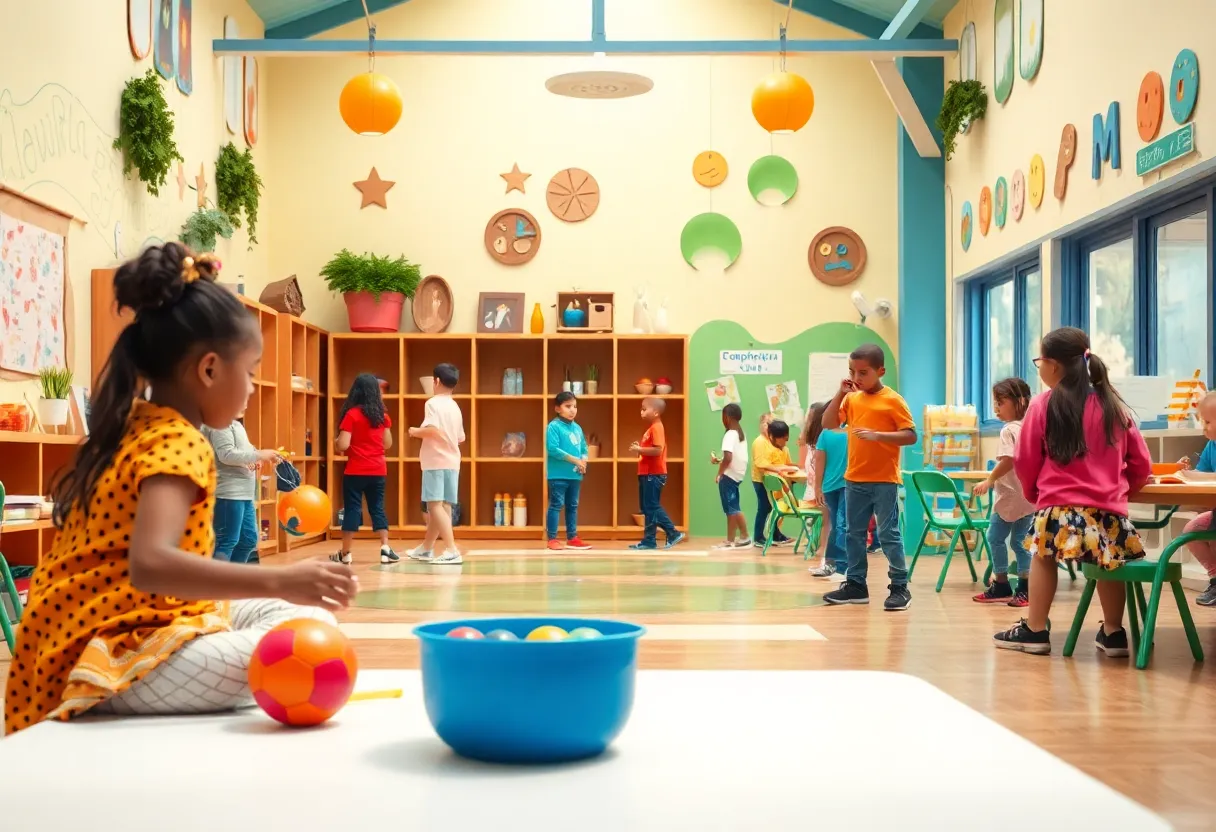 Children participating in activities at the Boys and Girls Club clubhouse in Bowling Green.