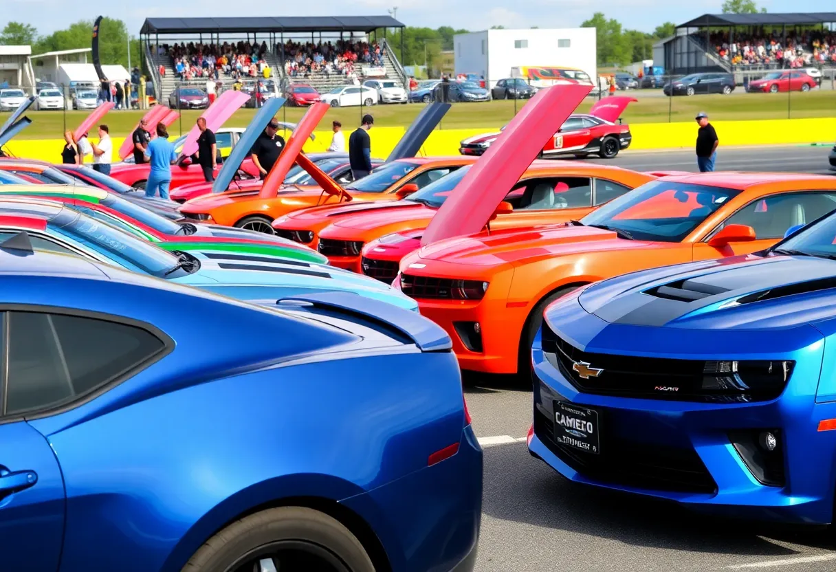 Festival showcasing Chevrolet Camaros at Beech Bend Raceway