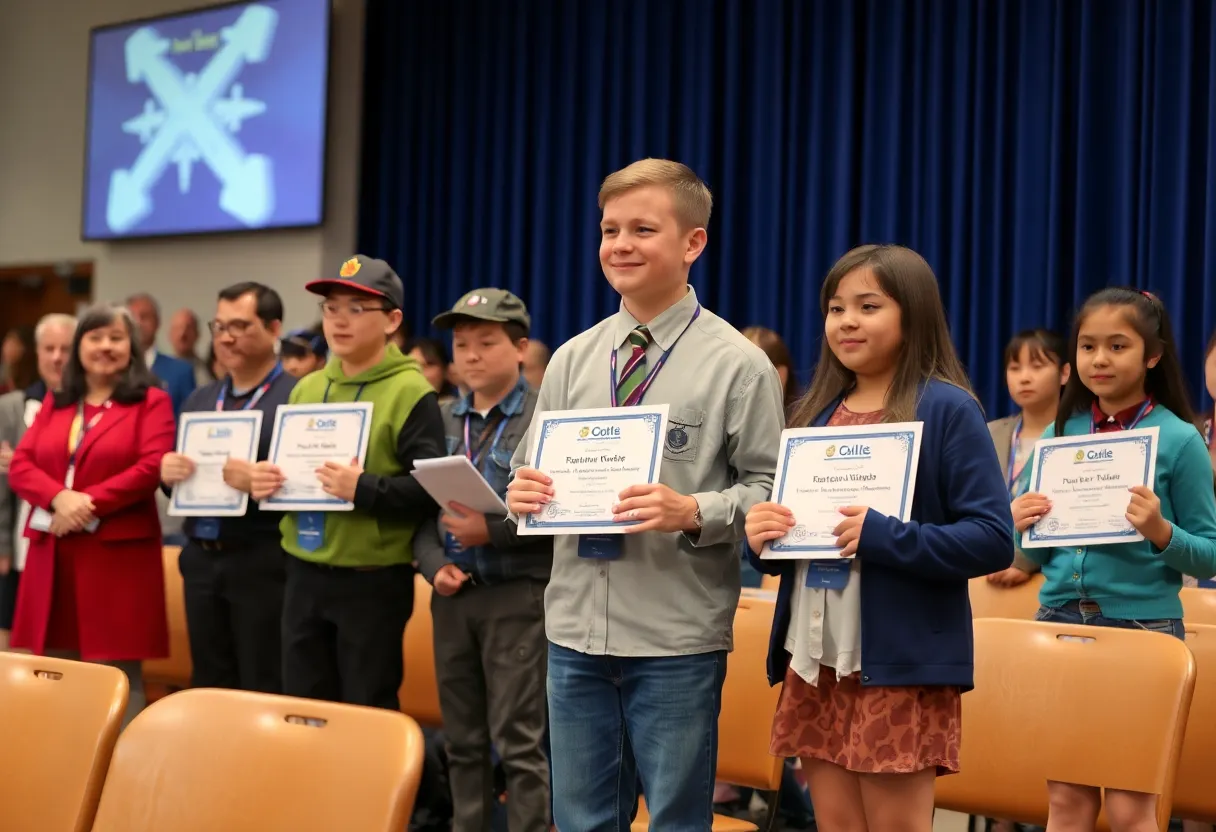 Awards ceremony for Civil Air Patrol members in Bowling Green