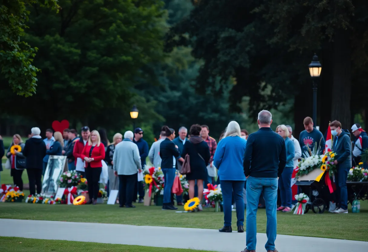 A peaceful community gathering in remembrance of Celena Nicole Withrow.