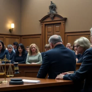 Courtroom during the Crystal Rogers case trial