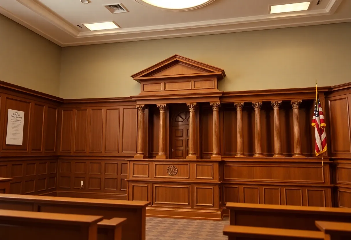 Image depicting a courtroom, representing legal fights over Medicaid cuts.