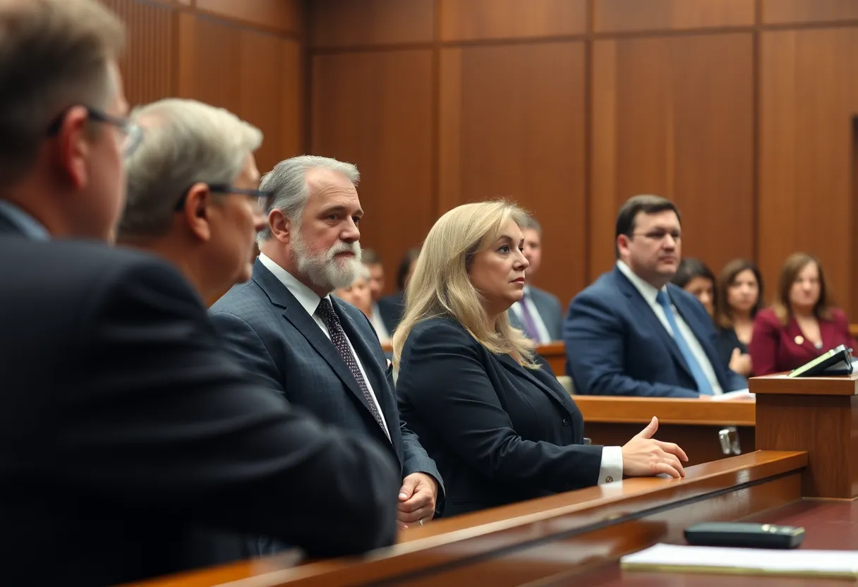Courtroom scene of the Crystal Rogers murder trial