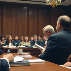 Courtroom during the Crystal Rogers murder trial