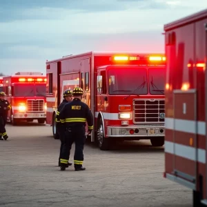 First responders conducting training exercises at WKU Ag Expo Center