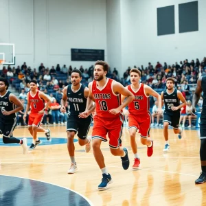 FIU Panthers in action during a basketball game