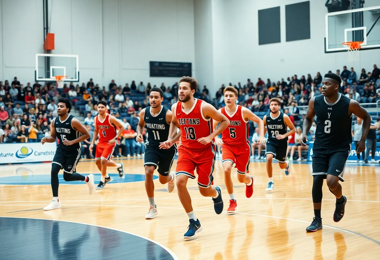 FIU Panthers in action during a basketball game