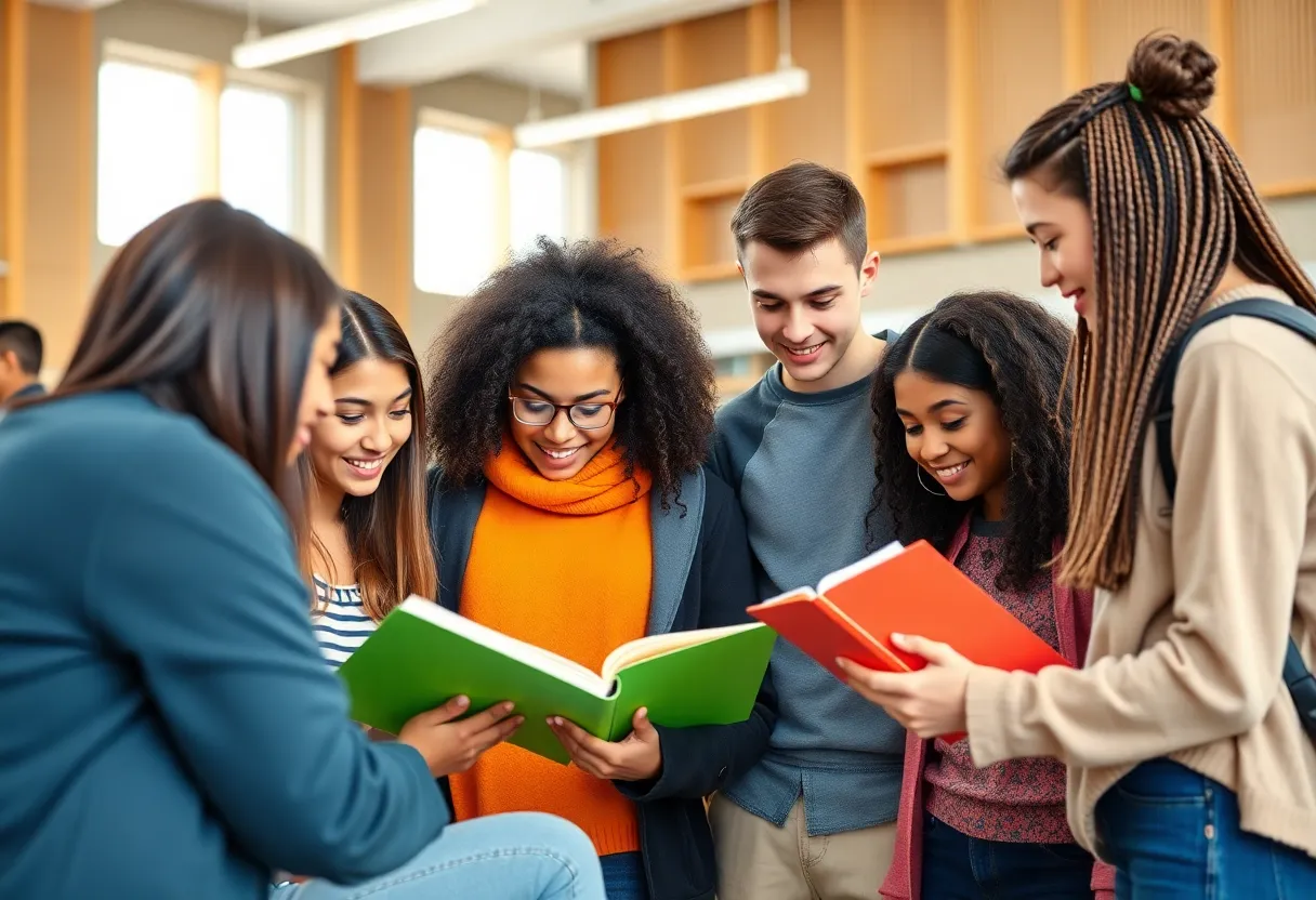 Diverse students at the Gatton Academy engaged in a collaborative learning environment