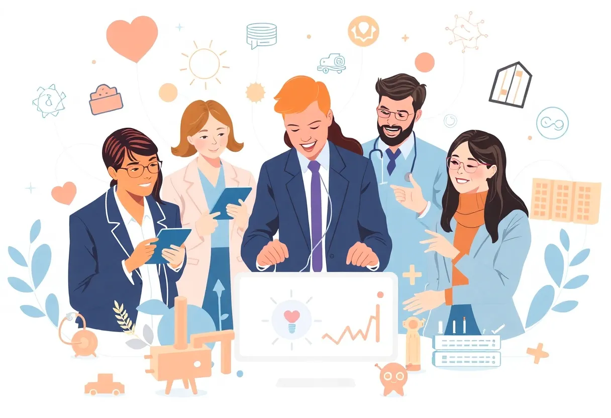 Professionals collaborating on technology innovations in Kentucky