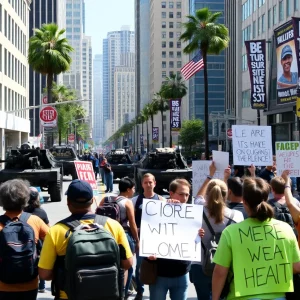 National Guard troops in Los Angeles amidst protests