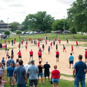 Teams competing at the Marshall Madness Volleyball Tournament in Bowling Green