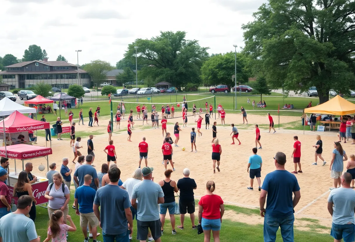 Teams competing at the Marshall Madness Volleyball Tournament in Bowling Green