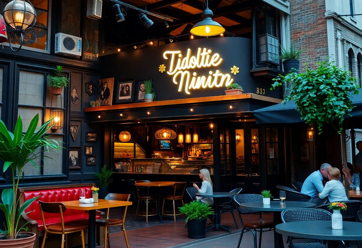 Interior view of the Mustang Club in Bowling Green, showcasing dining area and speakeasy entrance