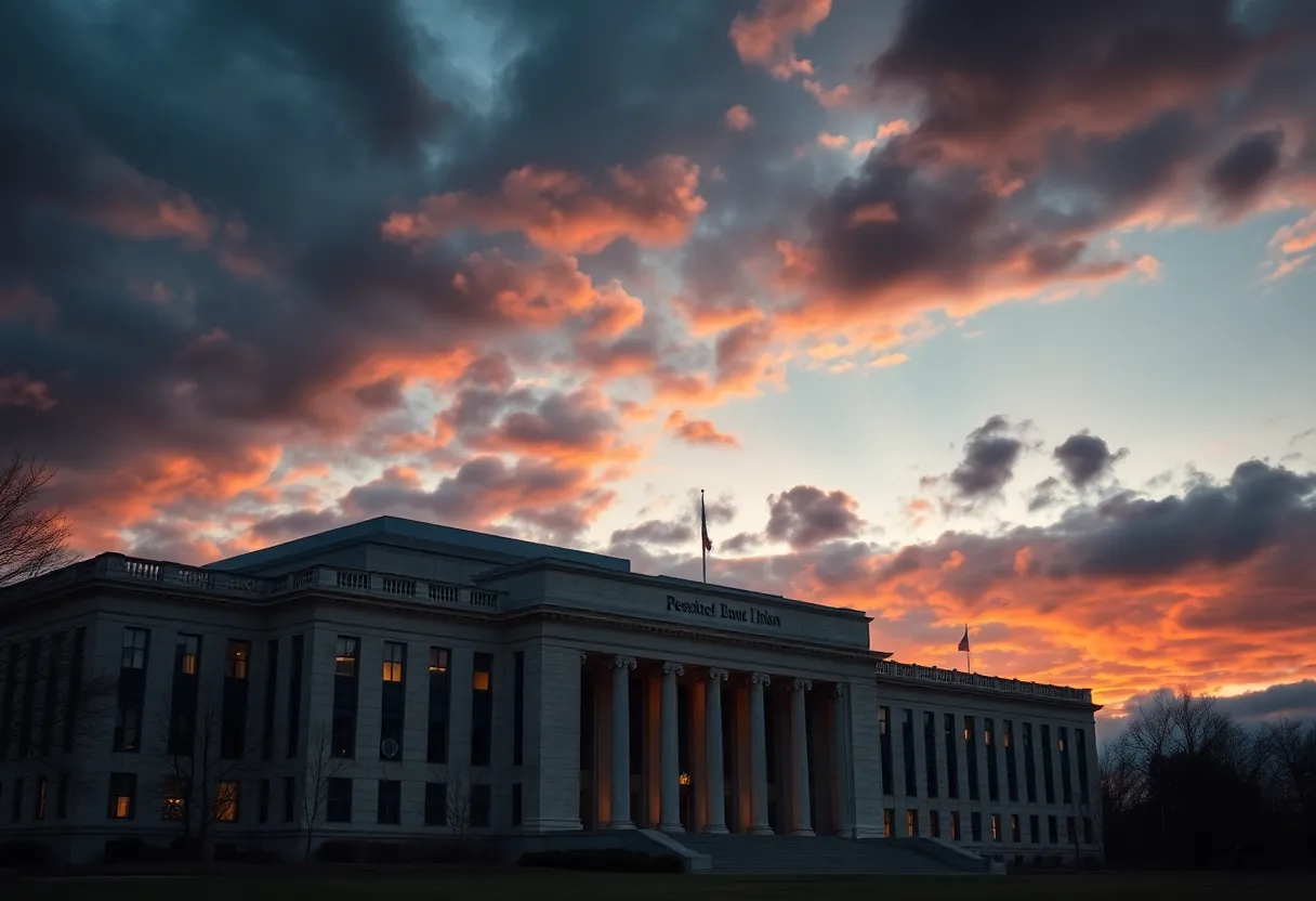 Twilight view of the Pentagon building symbolizing internal changes