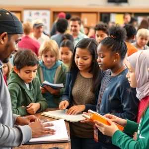 Community members participating in educational programs
