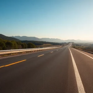 A view of the Bluegrass Parkway highlighting the lack of safety barriers.