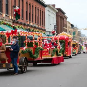 Colorful float at the Bowling Green Christmas Parade