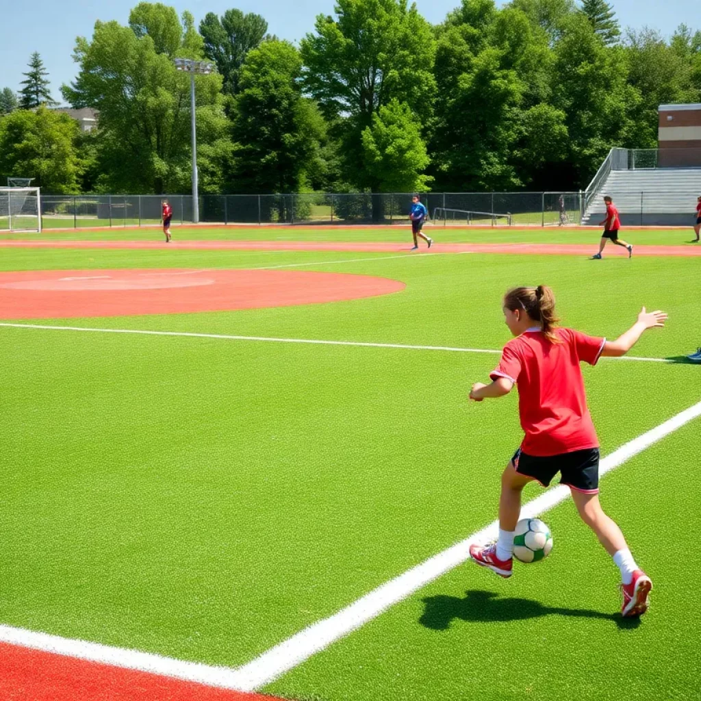 Artificial turf fields at Bowling Green High School