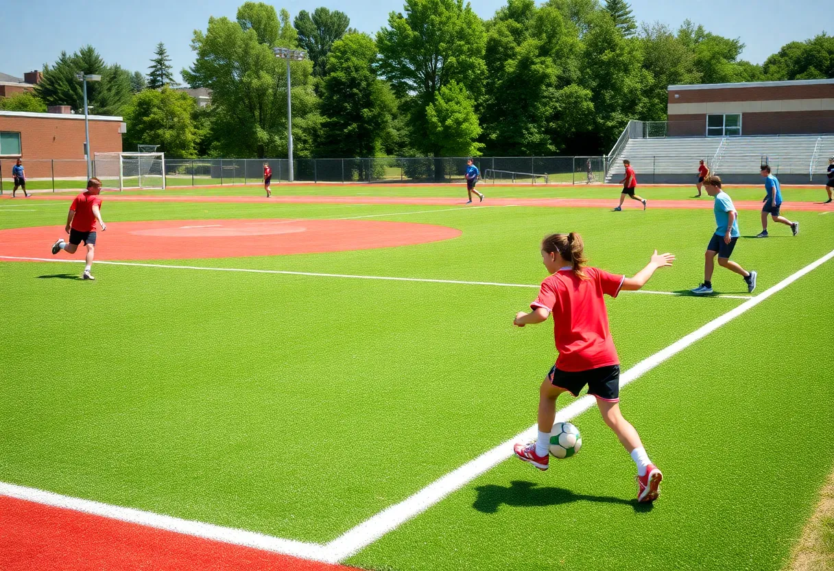 Artificial turf fields at Bowling Green High School
